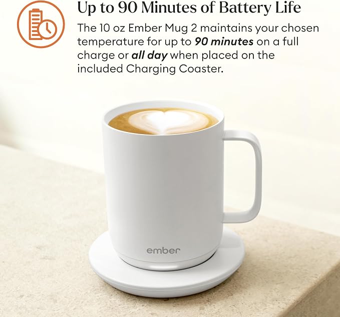 Ember Temperature Control Smart Mug 2, 10 Oz, App-Controlled Heated Coffee Mug - Image 3