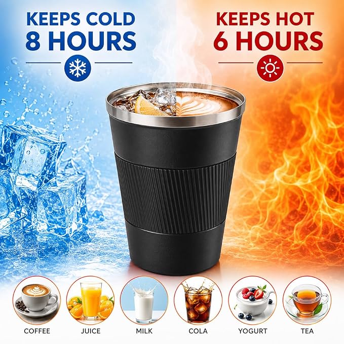 Coffee Mug with Leak Proof Lid, Travel Mug Stainless Steel Tumbler, Double Wall - Image 3