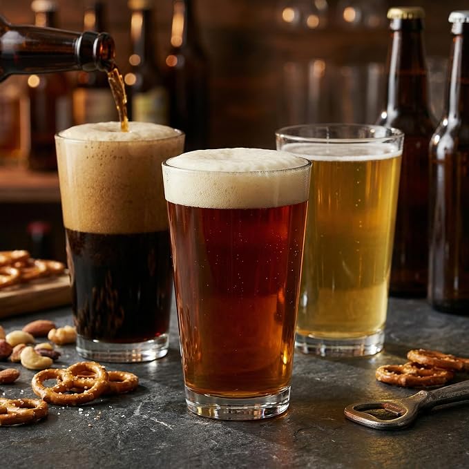 CUCUMI 16 Oz Beer Pint Glasses Set of 12 | Drinking Glasses, Cocktail Glasses - Image 2