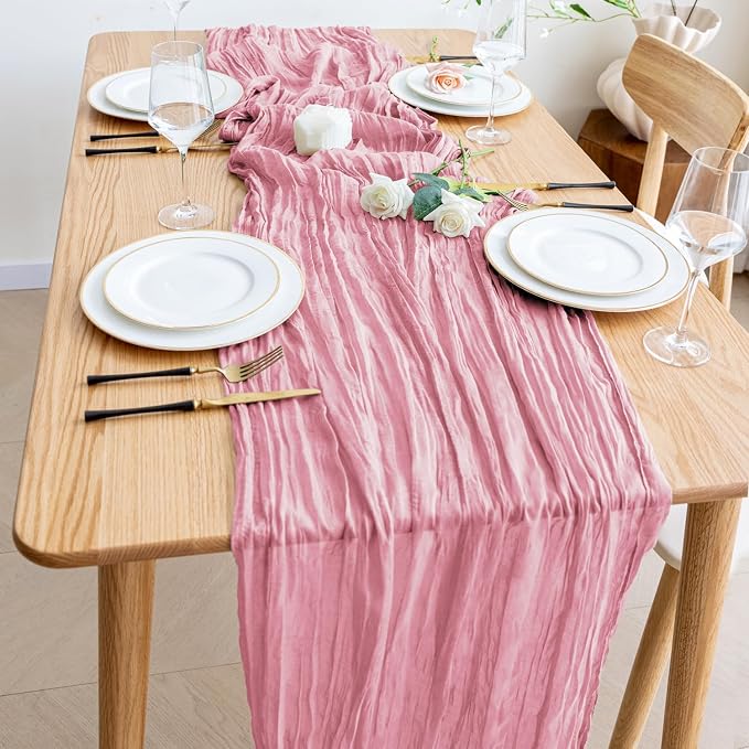 Cheesecloth Table Runner 10FT Boho Gauze Runner - Image 6
