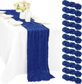 12 Pieces Royal Blue Cheesecloth Table Runner 10FT Pink Runner by Sunnyline