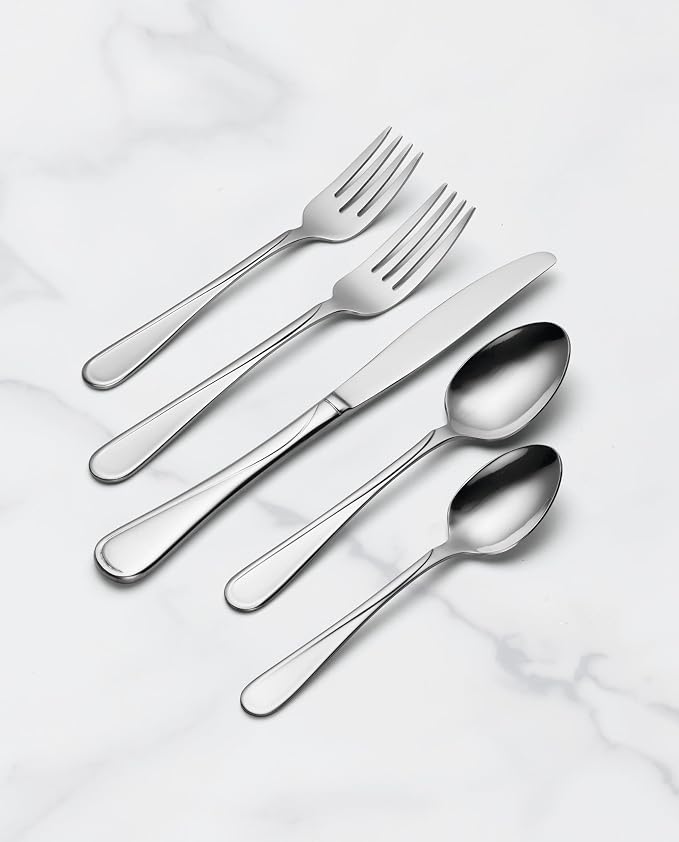 Oneida Flight 65-Piece 18/0 Stainless Steel Silverware Set - Image 7