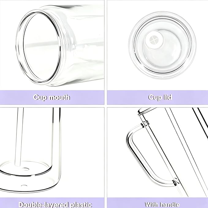 AGH 20OZ 4Pack Acrylic Snow Globe Tumbler - Image 8