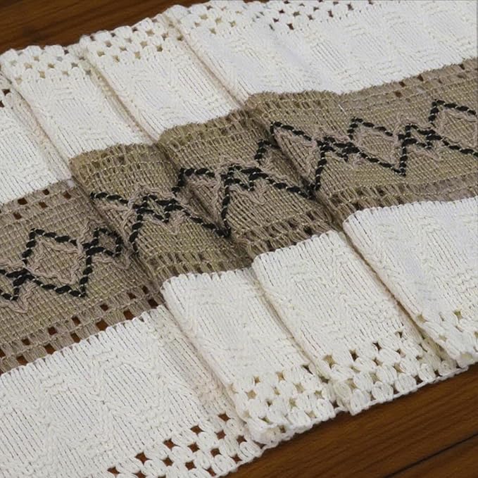 EMMTEEY Macrame Table Runner Boho Style 108 Inches Long, Scratch & Heat - Image 3
