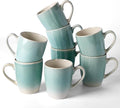 famiware Coffee Mugs Set, 13 oz Mug Set of 8, Stoneware Cups by Famiware