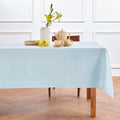 Solino Home Linen Tablecloth 60 x 108 Inch - 100% Pure Linen Ice Water Table Cloth for Rectangle Tables - Fete, Machine Washable Tablecloth for Spring, Easter
