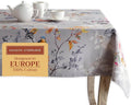 Maison d' Hermine Table Cloth Square Table 100% Cotton 60 x 60 Inches Fall Tablecloth Reusable Everyday Use for Thanksgiving Christmas Decorations Dining Farmhouse Party (Equinoxe - Grey)