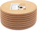 Cork Trivets for Hot Dishes, Hot Pots and Pans, 8 Inch 8 Pcs | High Density by KITLAB