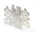 Mango Steam Tabletop Napkin/Tissue & Letter Holder For Home, Kitchen, Restaurants (Flower, White)