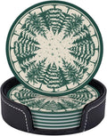Green Christmas Tree Coasters for Drinks, Drink Coaster by KiuLoam