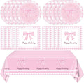 Pink Bow Party Decorations, Coquette Birthday Decorations Pink Bow Napinks by Mainivo