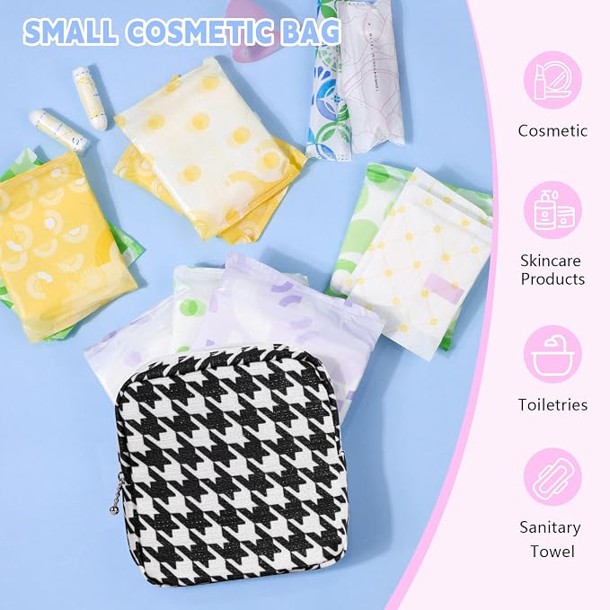 Period Bag for Teen Girls, Canvas Sanitary Napkin Storage Bag - Image 5