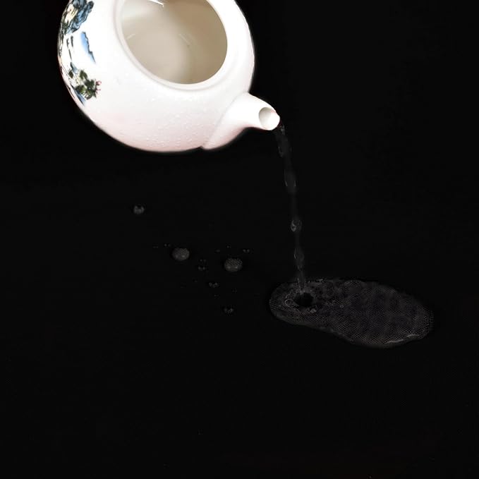 MEANMOY Black Table Runner 72 Inches Long Waterproof Washable Table Runners | - Image 4