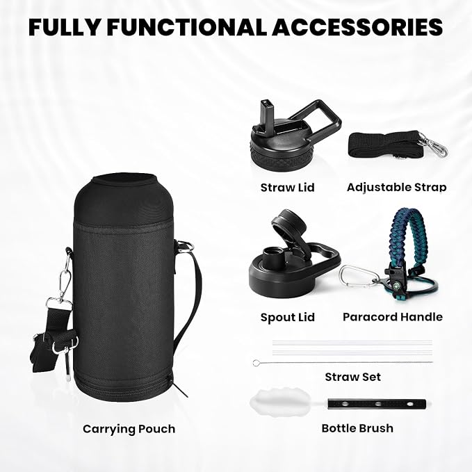 RAYMYLO Insulated Water Bottle 32 oz, Triple Wall Vacuum Stainless Steel | - Image 6