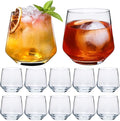 Wine Glasses Set of 12, 13 oz Heavy Base Glasses Drinking Glasses | Short Glass by Cadamada