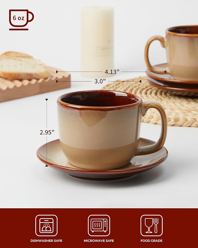Pokini Stoneware Coffee Cups - Image 2