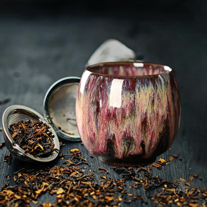 3X Ceramic Mug Tea Set Cups Chinese Cup Coffee Cup Handmade Handleless Ceramics - Image 6
