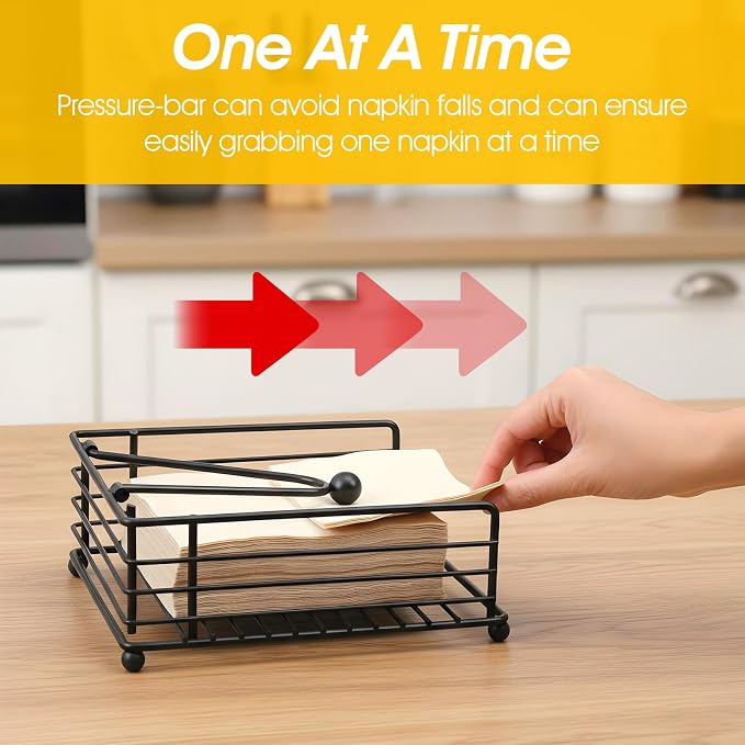 4 PCS Black Metal Napkin Holders - Image 3