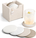 Fluxynara Felt Coasters for Drinks, Heat-Resistant & Reusable Round Design for by FLUXYNARA