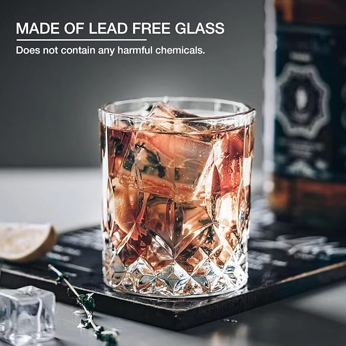 Qipecedm Drinking Glasses, 8 Piece Crystal Glass Cups, Mixed Glassware Set - Image 5