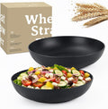 Large salad bowls, 65oz Salad bowls set of 2, Unbreakable Plastic bowls by WROVA