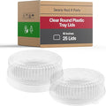 Smarty Had A Party 18 Inch Clear Round Plastic Tray Lids – Stackable Plastic Dome Lids for Catering Trays with Lids, Party Platters & Food Displays – BPA-Free Disposable Dome Covers – 25-Pack