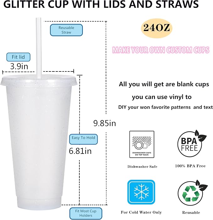 Suertestarry Tumbler with Straw and Lid, Water Bottle Iced Coffee Travel Mug Cup - Image 2