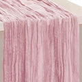 1 Pack Dusty Pink Cheesecloth Table Runner 35x120 Inch 10Ft Rustic Gauze Cheese by SuBleer
