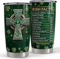SANDJEST Irish Tumbler 20oz Irish Facts Celtic Cross Stainless Steel Tumbler by SANDJEST