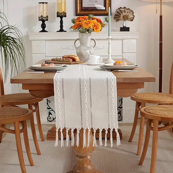 White Table Runners 90 Inches Long - Image 2