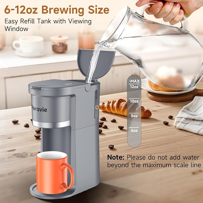Small Single Serve Coffee Maker, One Cup Coffee Machine - Image 6