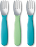 NUK Kiddy Cutlery Forks, Durable Stainless Steel, BPA & Latex-Free, 18+ Months by Unknown