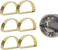 6PCS Gold Semicircle Napkin Rings, Metal Napkin Ring Holders Buckles, Modern by AUXBC