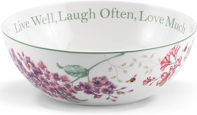 Lenox Butterfly Meadow "Live Well, Laugh Often, Love Much" Serving Bowl by Lenox