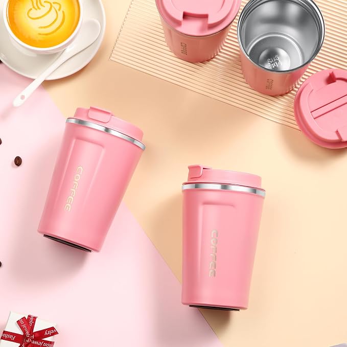Sieral 4 Pcs 13 oz Travel Coffee Mug Insulated Reusable Coffee Cups - Image 4