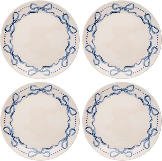 Karma, 8.75 inches Melamine Salad Plates Set of 4, Reusable Dishwasher Safe by KarmaGifts