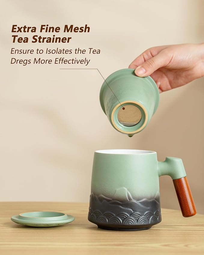 ZENS Tea Mug with Infuser and Lid - Image 4