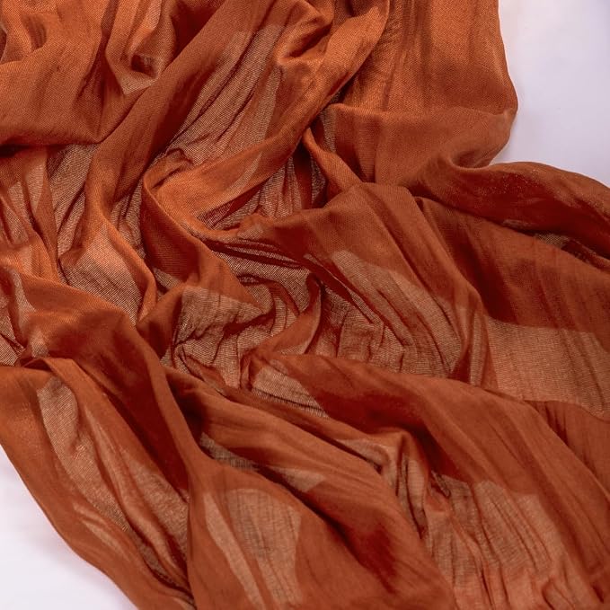 8 Pack Cheesecloth Terracotta Table Runner 10ft Rustic Gauze Decor | - Image 4