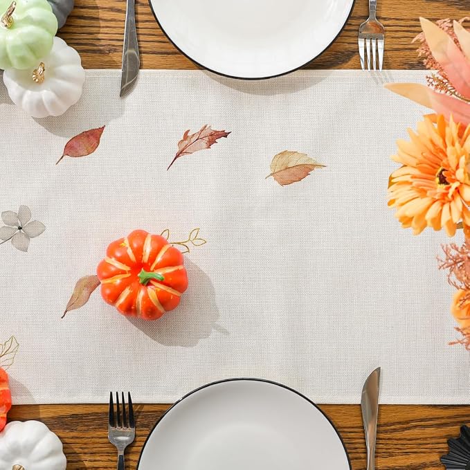 Siilues 220 GSM Fall Table Runner 13x48 Inch Home Party Decor | Watercolor - Image 5