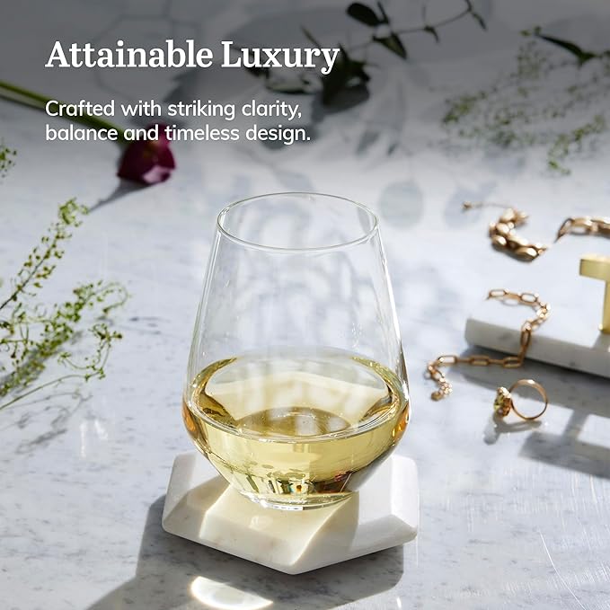 Libbey Signature Greenwich Stemless Wine Gift Set of 4, 18 ounce
