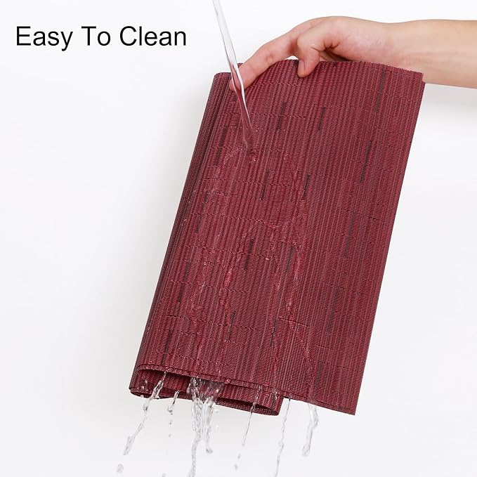 Table Runner 55 Inches Long, Vinyl Woven Heatproof Table Runners | Washable - Image 3