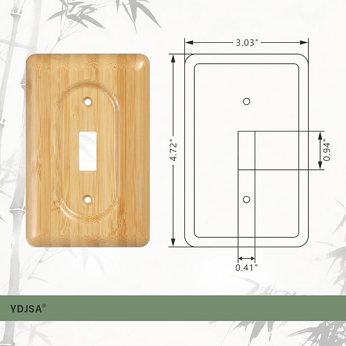 Decorative Light Switch Covers Bamboo Wood Switch Plate Covers Single Toggle Stylish Wood Switch Plate Covers