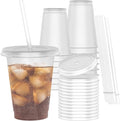 Reusable Translucent Plastic Cups - 16 oz Frosted Clear Cold Drink Tumbler - by Unknown