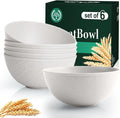 Wheat Straw Bowls with Unique Texture Design, 40 OZ Salad Bowls by HOMIENLY