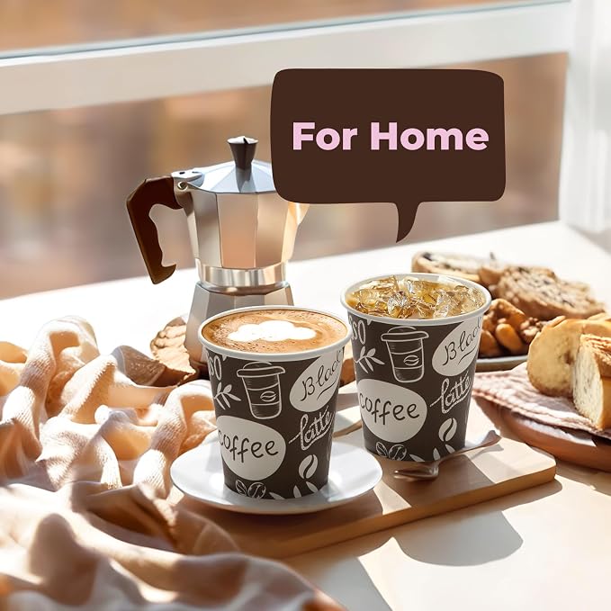 Fit Meal Prep 10 oz Coffee Cups 1000 Count, Leak-Proof Hot Cup, Disposable - Image 5