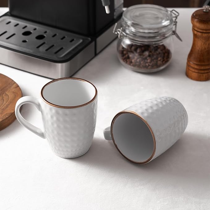 famiware Eden Coffee Mugs Sets of 4, 12 oz Ceramic Stoneware Mug Cup Set | - Image 5