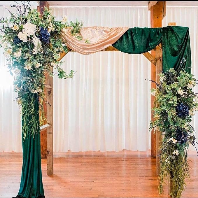 Velvet Table Runner Emerald Green 29x120 Inches Table Runners Soft Velvet - Image 4
