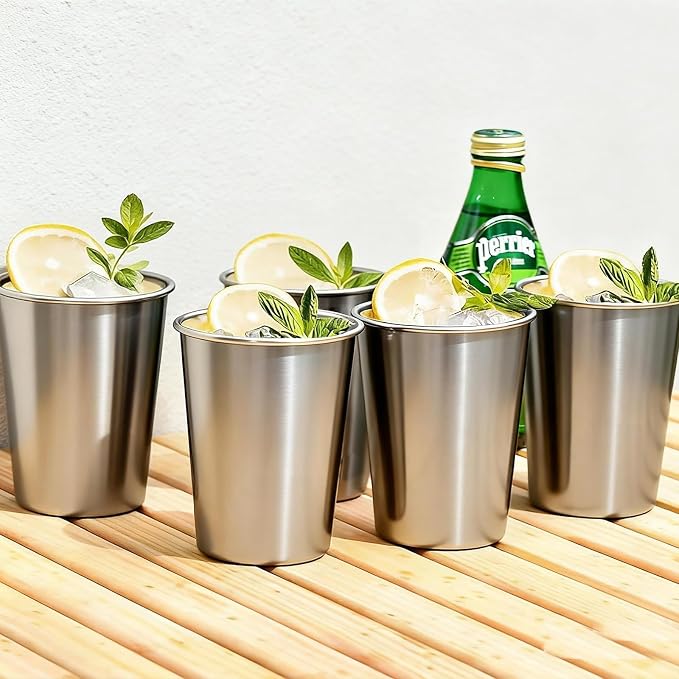 10-Pack 10 oz 304 Stainless Steel Cups, Reusable | Food-Grade 304 Stainless - Image 7