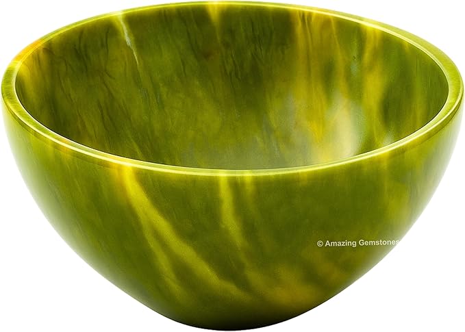 Vesuvianite Crystal Bowl - 2 Inch Decorative Bowls for Room and Home Decor - Gemstone Healing Crystals for Elegant Display, Positive Energy Balance and Gift