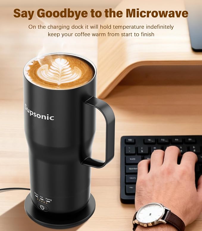 Supsonic Heated Coffee Mug, 20oz Electric Temperature Control Cup | Keeps - Image 3